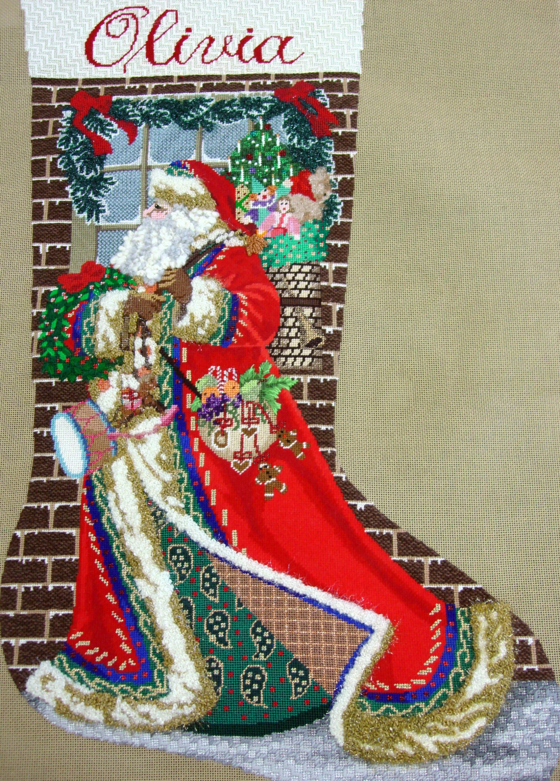 Needlepoint Stocking Finishing 